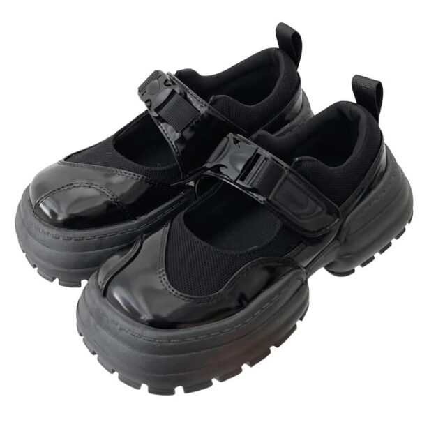 Black Y2K Sandals Shoes Urbancore Aesthetic 1