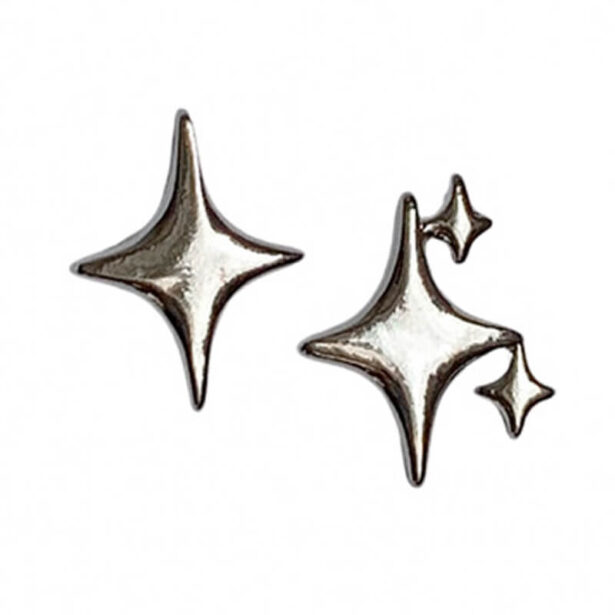 Cute Sparkle Stars Aesthetic Stud Earrings 1