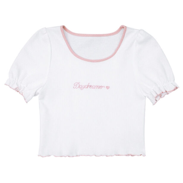 Dreamcore Women Crop Top Soft Daydreamer Heart 1