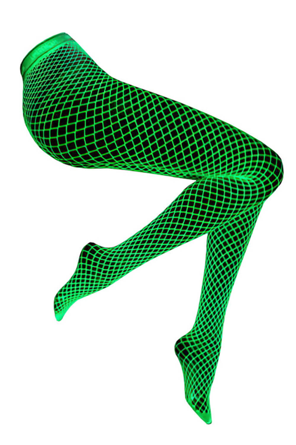 Glow in the Dark Fishnet Stockings White Rave Fashion