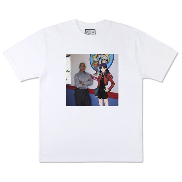 Gus Fring and Misato Los Pollos T Shirt Unisex Animecore 1