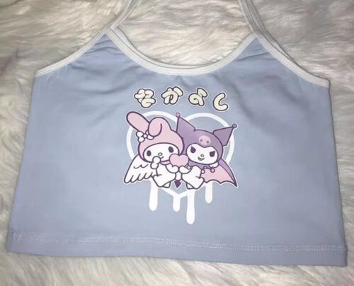 Kawaii Pastel Kuromi Aesthetic Camisole Top for Women photo review