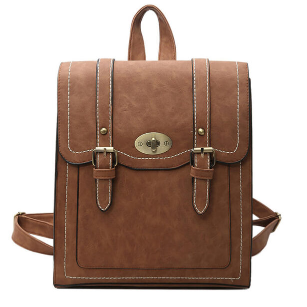 Light Academia Style Backpack Eco Leather 1