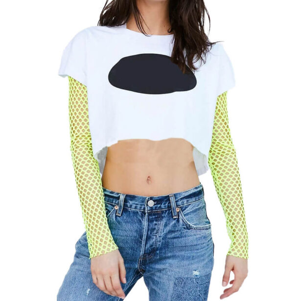 Long Sleeve Fishnet Extreme Crop Top for Women 1