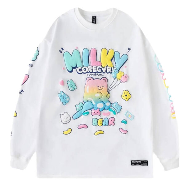 Milky Cute Gummy Bear Sweatshirt for Women 1
