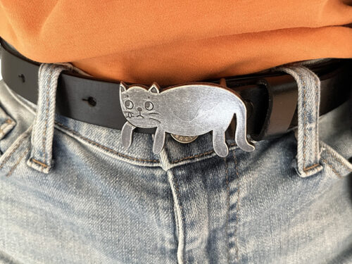 Sad Cat Buckle Belt E-Kids Aesthetic photo review