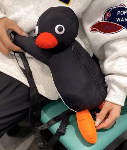 Soft Pingu Penguin Backpack Cartooncore Aesthetic photo review