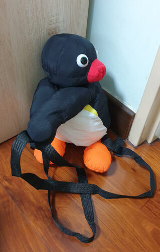 Soft Pingu Penguin Backpack Cartooncore Aesthetic photo review