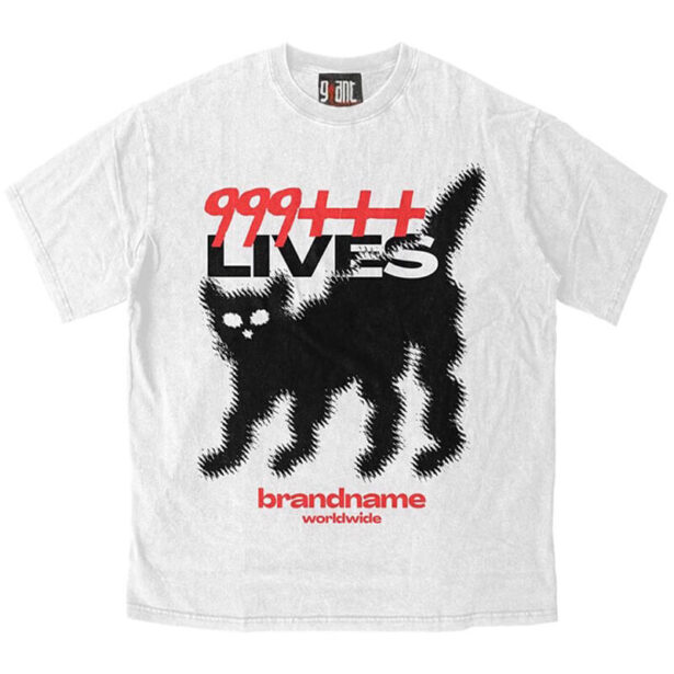 999 Lives Cat T Shirt Unisex Urbancore Grunge Aesthetic 1