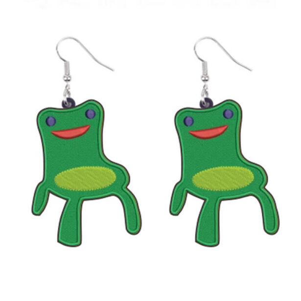 Animal Crossing Froggy Chair Earrings Arcade Kidcore Style 1
