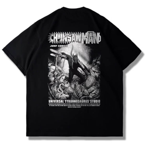 Animecore Chainsaw Man in Hell T Shirt Unisex 1
