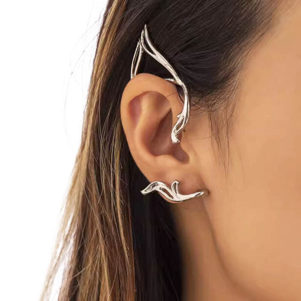 Cat Elf Ears Auricle Ear Clip Earrings Ethereal Aesthetic 1