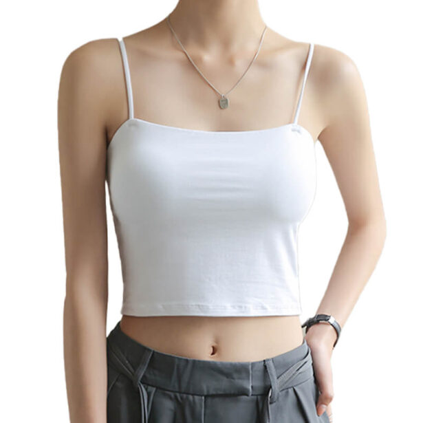 Clean Girl Summer Camisole Top for Women with Bra Pads 1