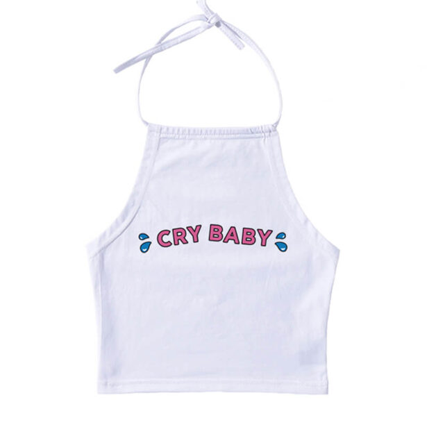 Cry Baby Halter Neck Top for Women Soft Grunge Baddie 1