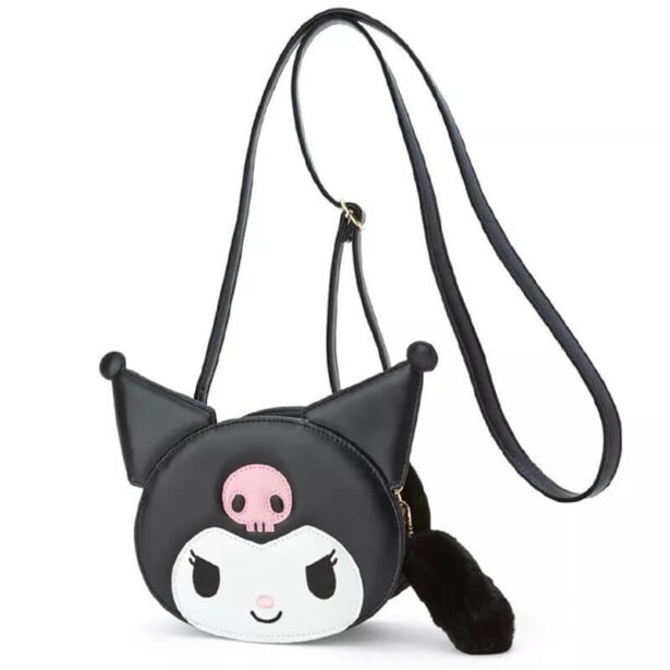 Cute Kuromi Face Messenger Bag Sanrio Kuromicore Style