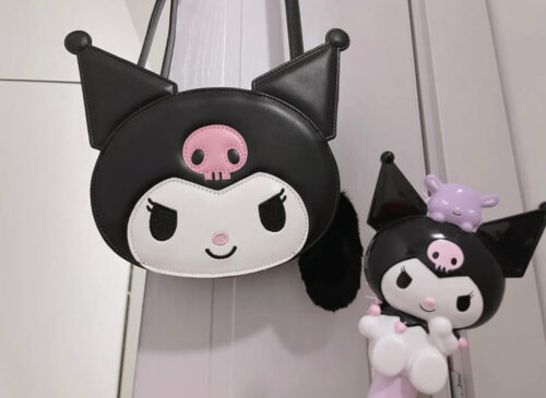 Cute Kuromi Face Messenger Bag Sanrio Kuromicore Style photo review