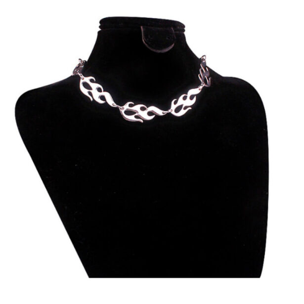 Fire Leaks Chain Necklace Alternative Aesthetic