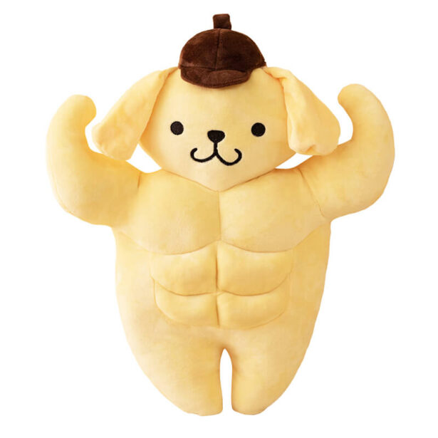 Kawaii Muscle Pudding Dog Plush Toy Anime Sanrio Aesthetic 1