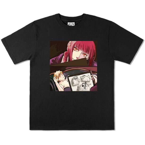 Makim Painting Denji T Shirt Unisex Memecore Anime Aesthetic 1