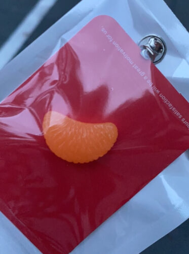 Mandarin Slice Brooch Pin Cute Foodie Aesthetic photo review