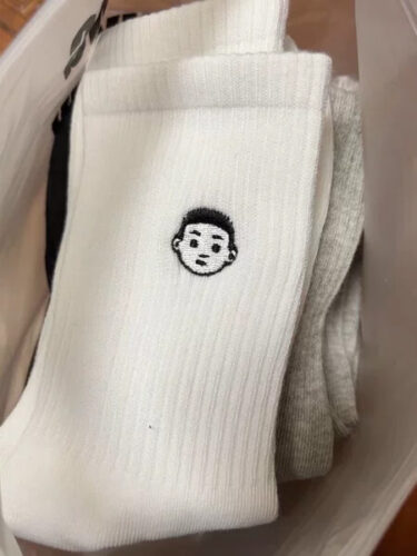 Noritake Face Embroidery Socks Unisex Japanese E-Kids photo review