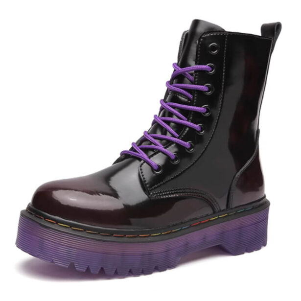 Purple Sole Boots High Ankle E Girl Aesthetic 1
