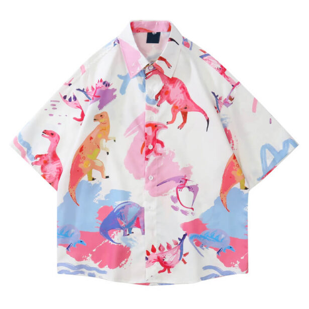 Watercolor Dinosaurs Short Sleeve Unisex Shirt Cute Indie 1