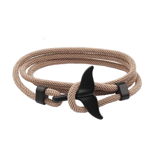 Whale Tail Rope Bracelet Indie Surf Aesthetic 1