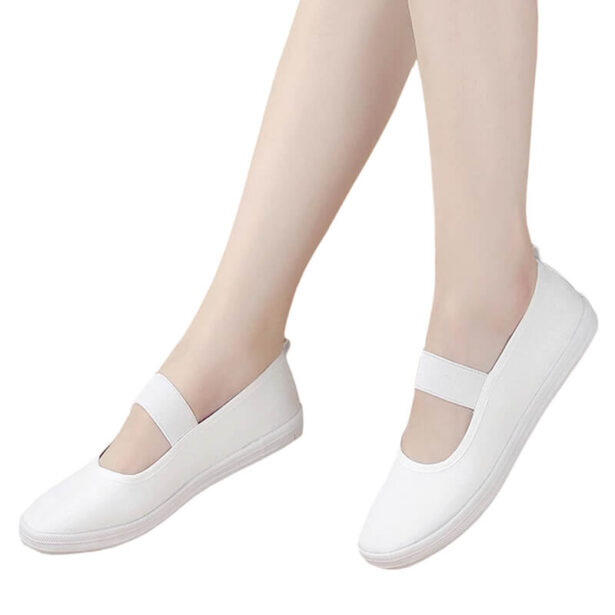 White Ballet Flats Shoes Slip On Balletcore Aesthetic 1