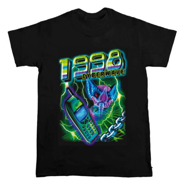 1998 Cyberwave T Shirt Unisex Futuristic Y2K Aesthetic 1