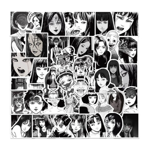 50 Junji Ito Uzumaki Stickers Horror Manga Aesthetic 1