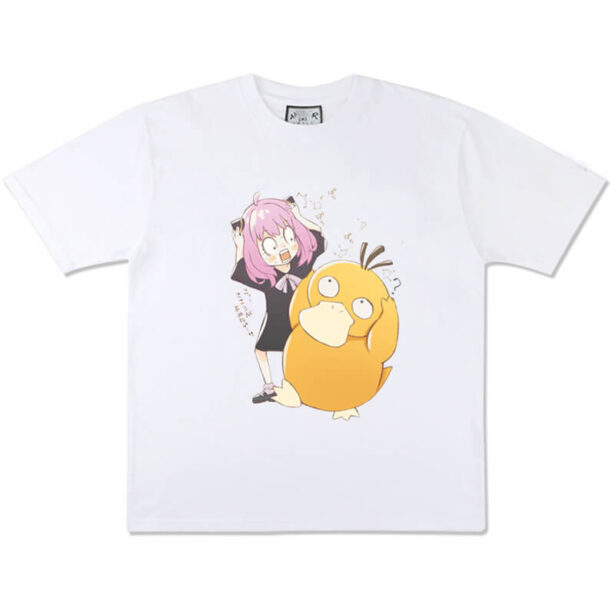Anya Forger and Psyduck T Shirt Unisex Anime Aesthetic 1