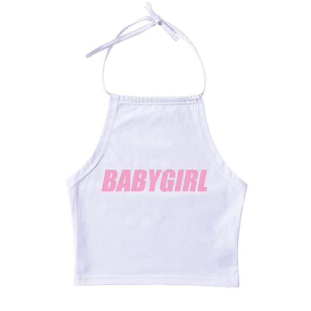 Babygirl Halter Neck Top for Women Nymph Baddie Aesthetic (1)