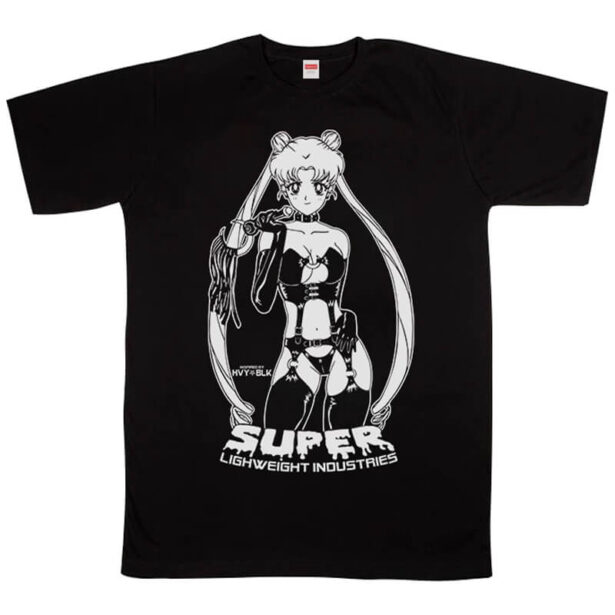 Black Latex Suit Sailor Moon E Girl T Shirt Unisex Animecore 1