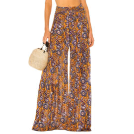 Bohemian Wide Flare Pants for Women 60s Festival Aesthetic 1