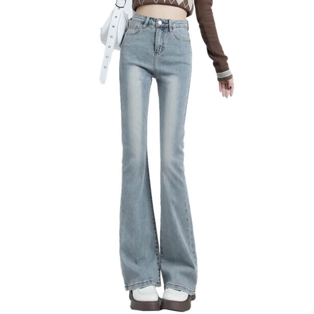 Classic Straight Flared Denim Women Jeans Retro Fashion 1