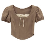 Cottagecore Corset Crop Top for Women Vintage Aesthetic 1