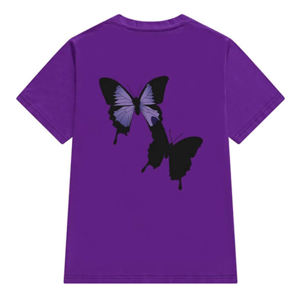 Deep Purple T Shirt Unisex Butterflies On Back E Kids Style 1