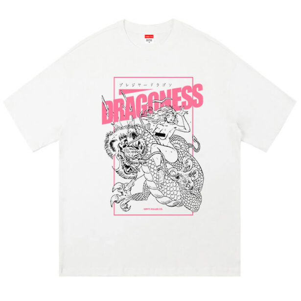 Dragoness Anime Girl on a Dragon T Shirt Unisex Animecore 1