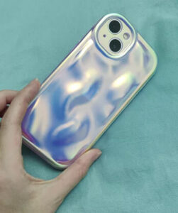 Holographic Liquid Wavy iPhone Case Aespacore Aesthetic photo review