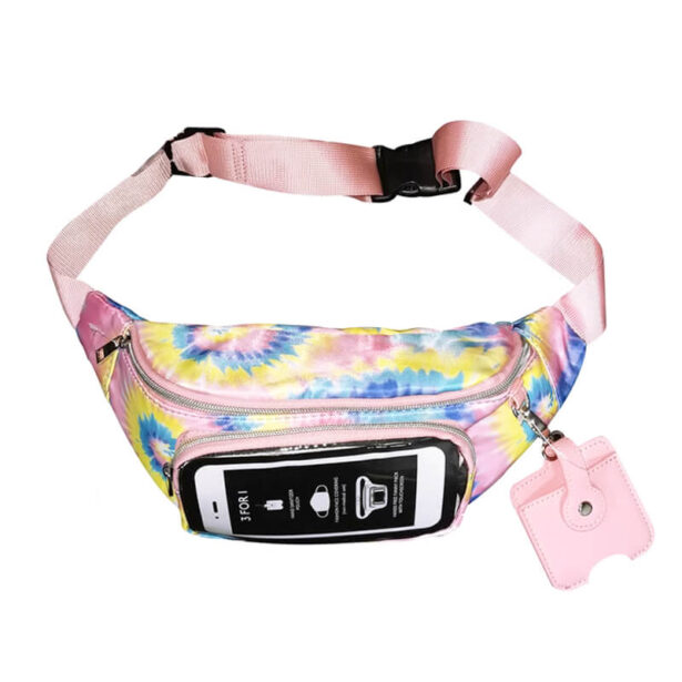 Indie Aesthetic Fanny Pack Bag Tie Dye Open Phone Pocket 3