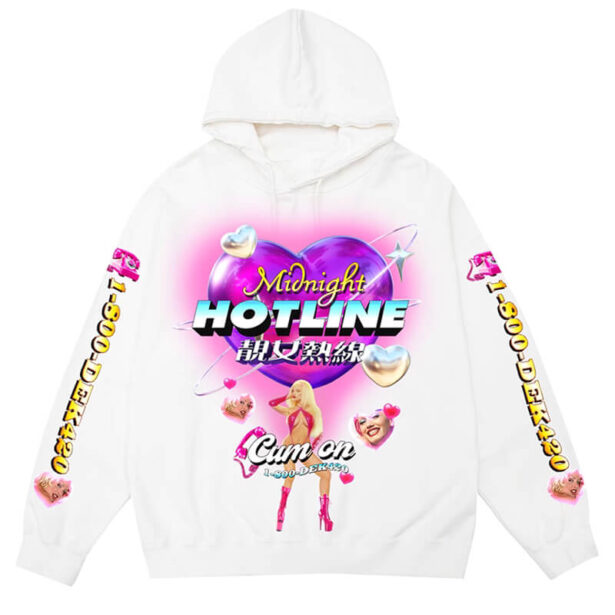 Midnight Hotline Unisex Hoodie Photochromic Y2K Aesthetic 1