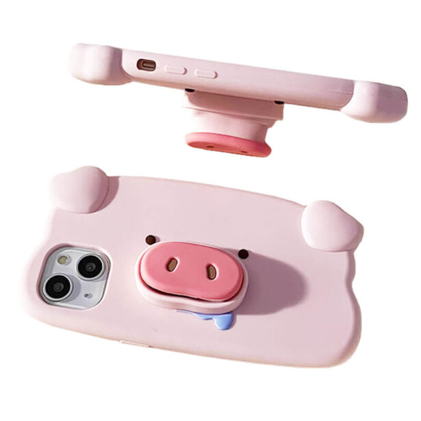 Pig iPhone Case With Nose Back Kickstand Kidcore Aesthetic 1