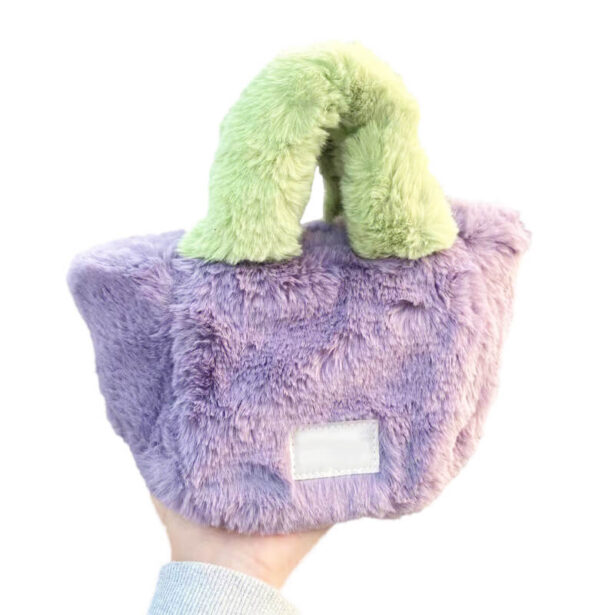 Soft Purple Plush Handbag Avant Basic Aesthetic 1