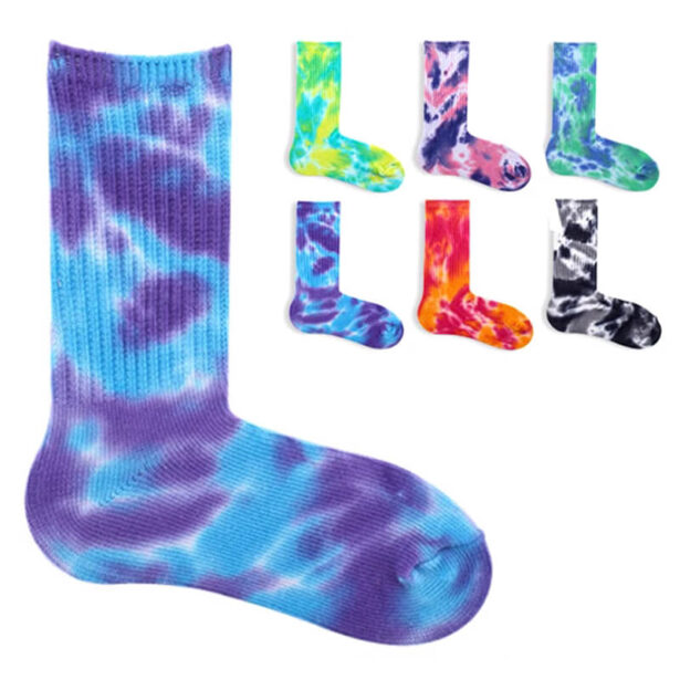 Tie Dye Socks High Ankle Cotton Trippy Indie Aesthetic 1