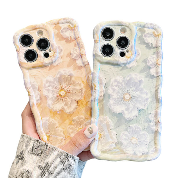 Vintage Aesthetic Flowers Cream Border iPhone Case Retro 1