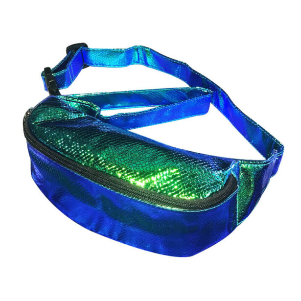 Y2K Aesthetic Laser Gradient Snake Fanny Pack Waist Bag 1
