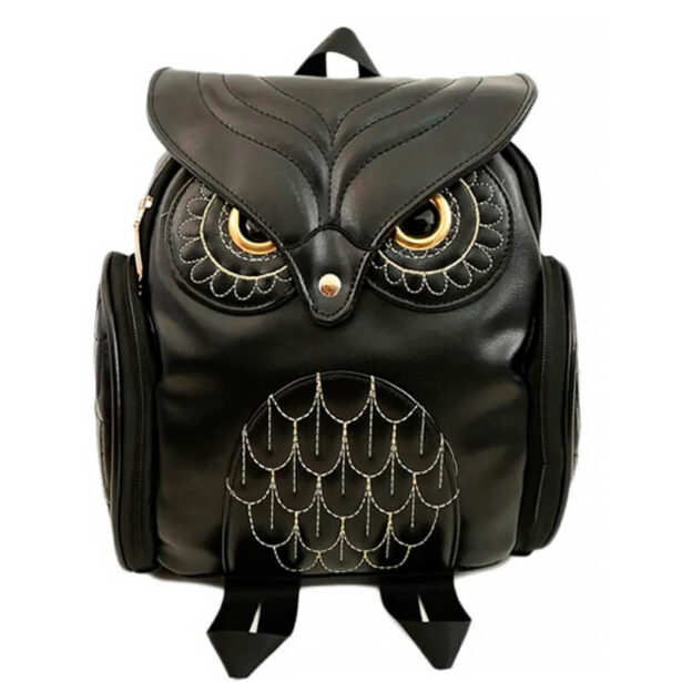 Backpack Embroidery Owl School Girl 1