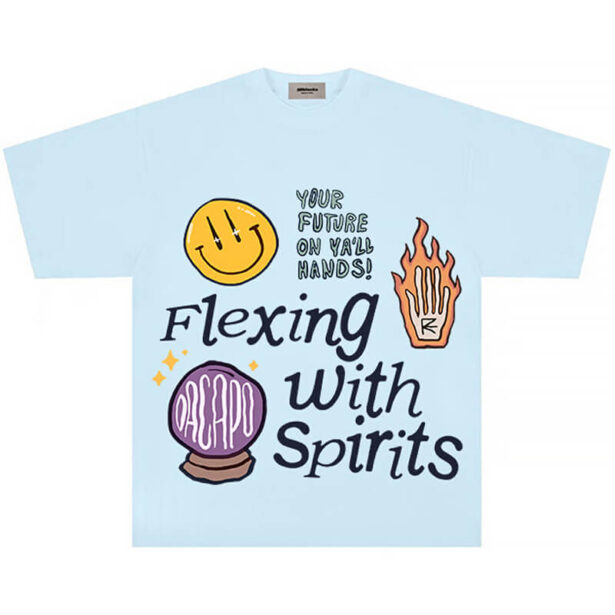 Flexing With Spirits Psychedelic Artsy Print Unisex T Shirt 001