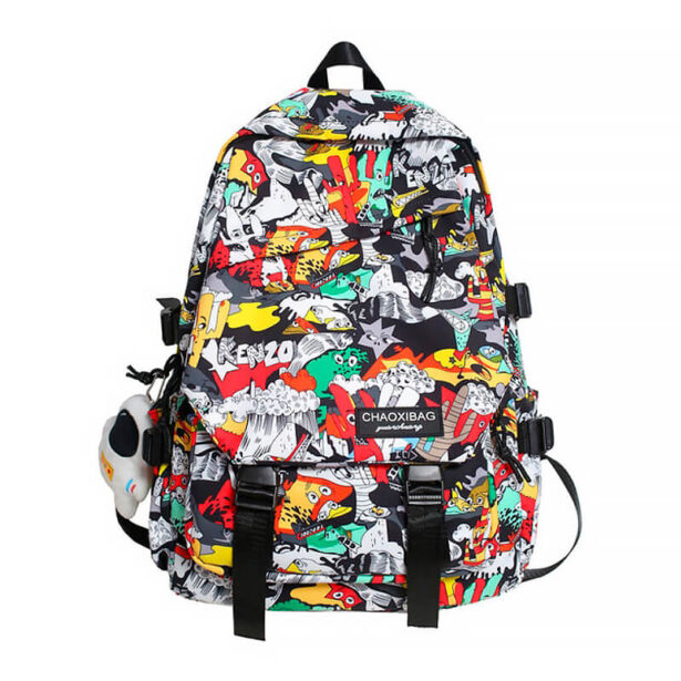 Harajuku Backpack Print Graffiti Comics School Girl 6